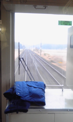 先頭車両の一番前