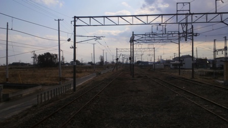 解体前の山下駅　2013年1月13日撮影
