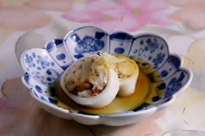 いかの蒸しあんかけです。。。。
