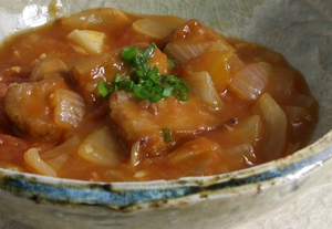 とん唐トマトあんかけです♪
