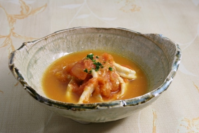 いかのトマト炒めです。