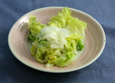 ◆　春キャベツのさっぱりソースかけ　◆