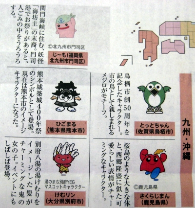 2009年12月25日読売新聞朝刊のご当地マチキャラ全面広告