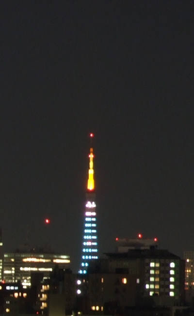 1/14「防災とボランティア週間」に合わ東京タワーが緑と黄に
