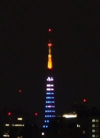 東京タワーはサッカー日本代表アジアカップ優勝記念ライトアップ