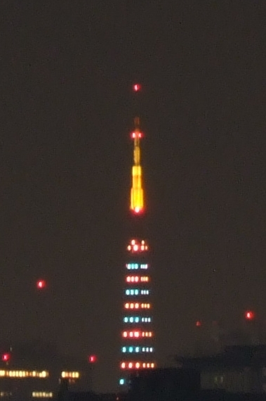 今日の東京タワーのダイヤモンドヴェール
