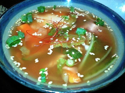 李さんのキムチで夜ゴハン。