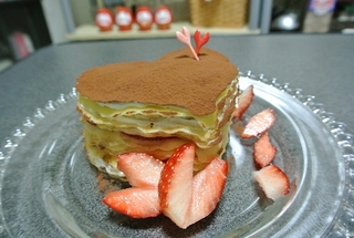 バレンタインミルクレープ!
