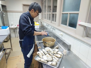 知事公館で、職場の懇親会 知事公館で、職場の懇親会