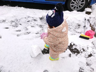 今年初の雪遊び！