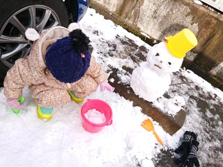 今年初の雪遊び！