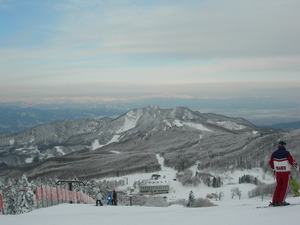 晴れた日の蔵王スキー場